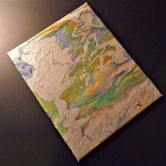 ✨️Handcrafted 8x10 Metallic Painting - Picture 4 of 4